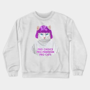 Feminist Cat Crewneck Sweatshirt